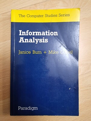 Information Analysis -- Janice Burn + Mike O'Neil -- ISBN 0948825-50-2