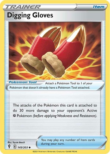 Trainer Item Digging Gloves Rarity Pokmon Tool Red Colorful Pokmon | eBay