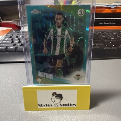 2025-26 Topps Chrome UCC Antony #13 Aqua Lava Refractor #d  046/299 Real Betis