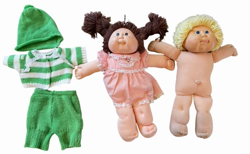 New ListingCabbage Patch Doll Brown Hair Brown Eyes Dimples + Blue Eyes Yellow Hair