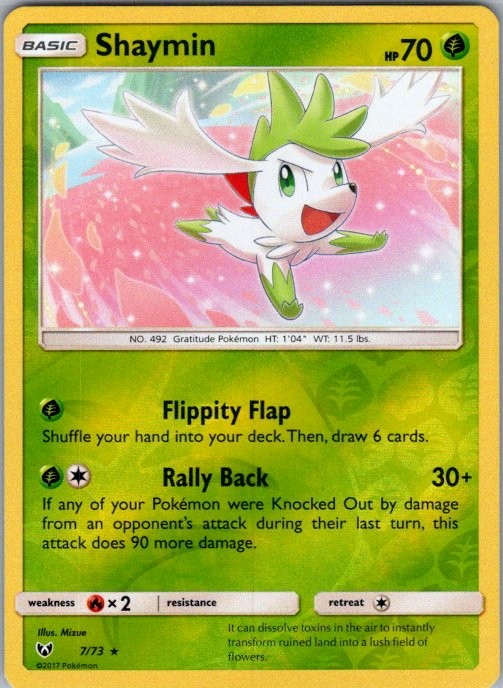 Shaymin 7/73 Reverse Holo Rare Shining Legends NM