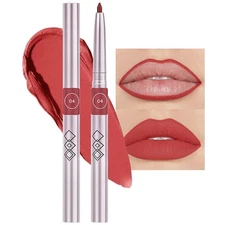 evpct Silky Smooth Lip Liner Pencil Retractable, Ruby Red Lip Liner Creamy Lo...