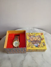 Save the Children Collection Watch Women  Gold Tone Leather Needs Battery Rare