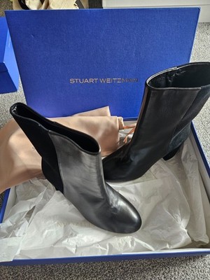 Stuart Weitzmann 40 Ankle Boots aus Leder und Veloursleder