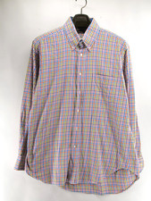J. McLaughlin Mens Large Multicolor Gingham Plaid Button Down Long sleeve Shirt