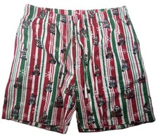 Buc-ees Christmas Pajama Shorts Mens L Holiday Buc-ee Beaver Stripe Lounge Sleep