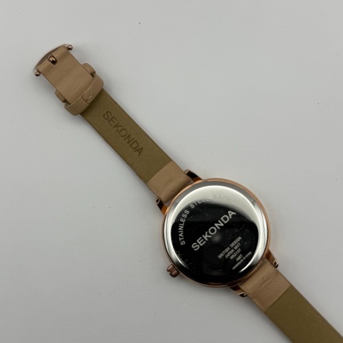 Sekonda Femmes Montre Quartz Argent Cadran or Rose Ton Étui Japon Travail 34mm - Photo 13 sur 18