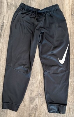 Nike Therma Big Swoosh Pants Tapered Black/White Size L