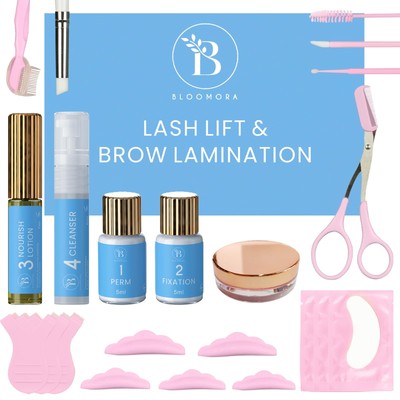 Lash Lift Kit, Eyebrow Lamination Kit, 2-in-1 Solution, At Home Brow Laminati...