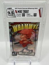 2017 DONRUSS MIKE TROUT WHAMMY! CASE HIT HGA 9.5 GEM MINT