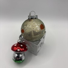 Vintage Mushroom Ornament Made In US