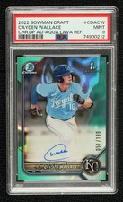 2022 Bowman Draft Chrome Pick Aqua Lava Refractor Cayden Wallace PSA 9 Auto 1u3n
