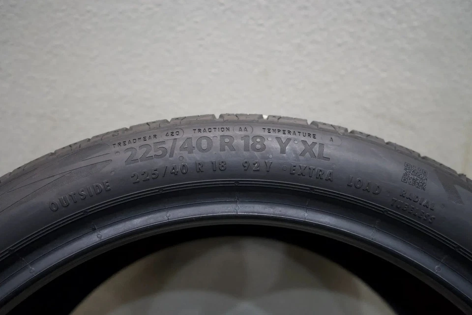 4x Continental EcoContact 6 SSR RSC * 225 40 R18 92Y Sommerreifen DOT21 5,6mm - Bild 4 von 4