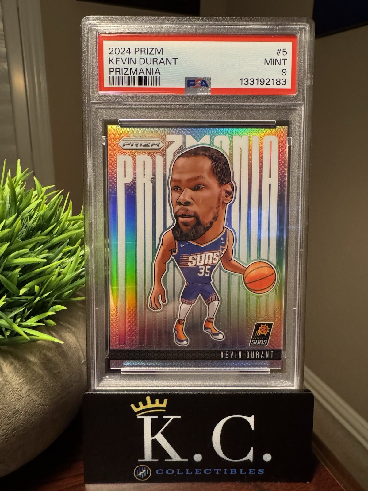 2024-25 Panini Prizm Kevin Durant Prizmania SSP #5 - Suns Case Hit PSA 9