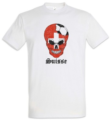 Switzerland Football Comet Herren T-Shirt Schweiz Schweizer Swiss Fußball Fahne
