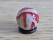 Alley Agate Red Cream Swirl Glass Marble 16.6mm NM