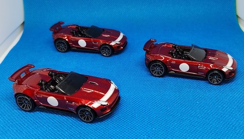 Hot Wheels 3 '15 Jaguar F Type Project 7 Metal Flake Red From Exotics 5 Pack - Imagen 3 de 6