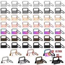 42PCS 1 Inch Keychain Hardware Set for Wristlet, Lanyard  Key 7 Colors
