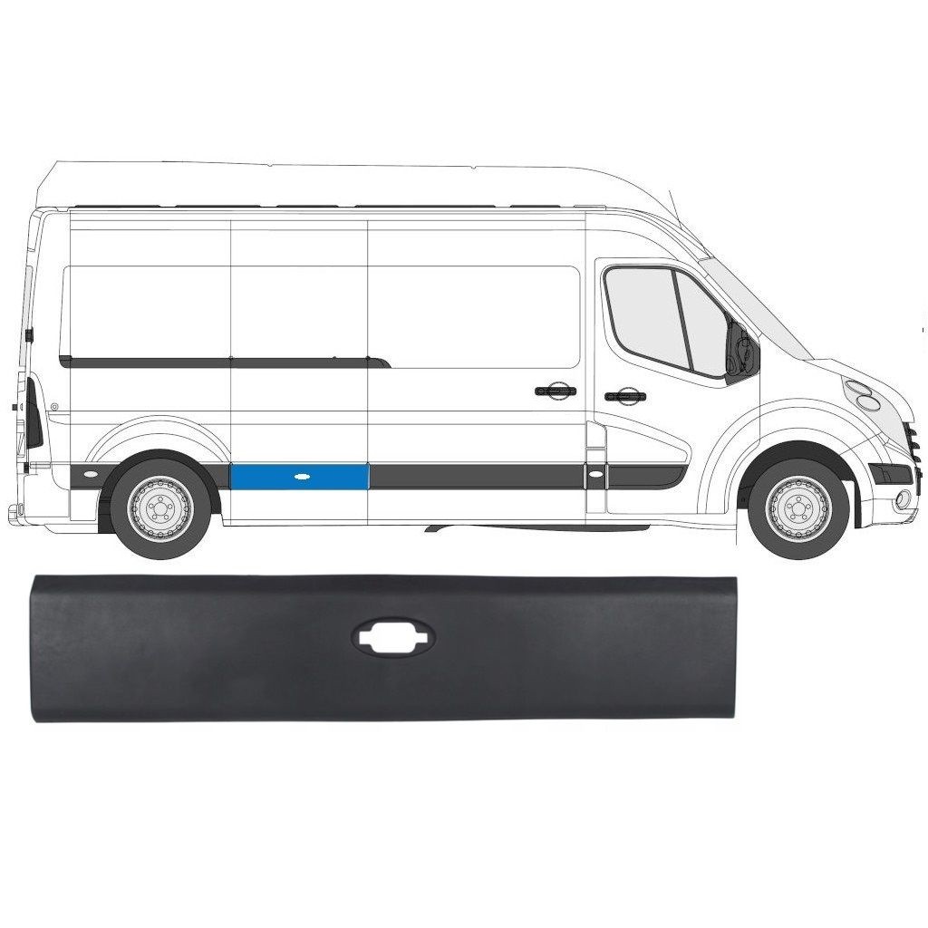 Side trim for Nissan NV400 2010- / Right