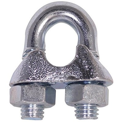 1/8'' Wire Rope Cable Clip - Zinc Plated - Bulk Packs (1000 Pack) 1000 Pack