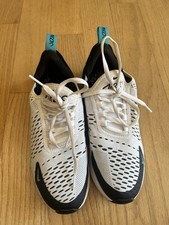 Nike Air Max 270 GS Unisex Para Mujer 6.5, Niños 5Y Blanco/Negro/Verde azulado Malla Acolchada