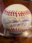 Pete Rose Signed Baseball Rare HOF?? inscription. Leaf COA & Pete Rose hologram