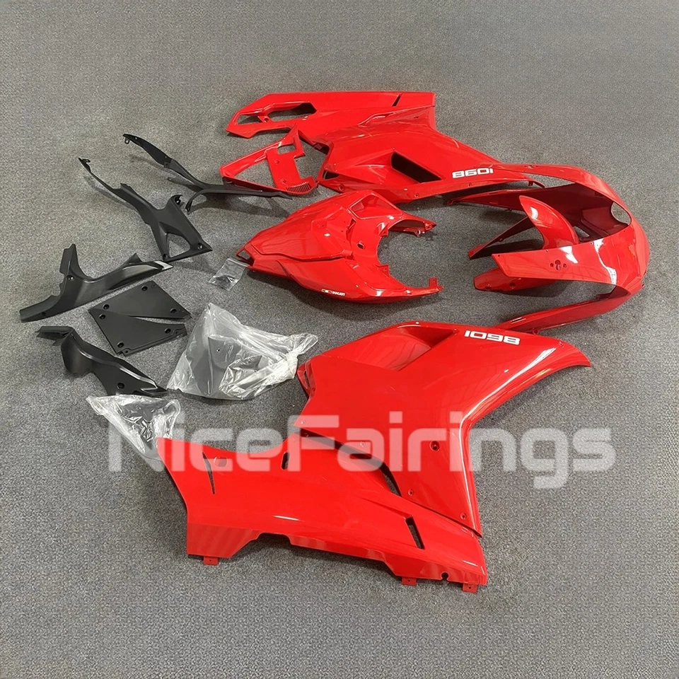 Glossy Red Bodywork for Ducati 1098/848/1198 2007-2012 ABS Injection Fairing Kit - Image 3 of 4