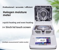 Analizador de humedad digital de laboratorio 60 g/0,001 g medidor de humedad halógeno pantalla táctil LCD