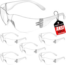 Clear Safety Glasses for Men  Women, ANSI Z87.1 Certified  Scratch  Impact Re