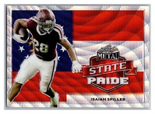 2022 Leaf Metal Draft - Isaiah Spiller #SP-IS1 State Pride Silver Wave (RC)