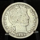 1898 Barber Silver 25C Quarter Coin