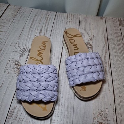 Sam Edelman Ainslie Braided Slide Sandals   Lavender   Women s Size 9.5