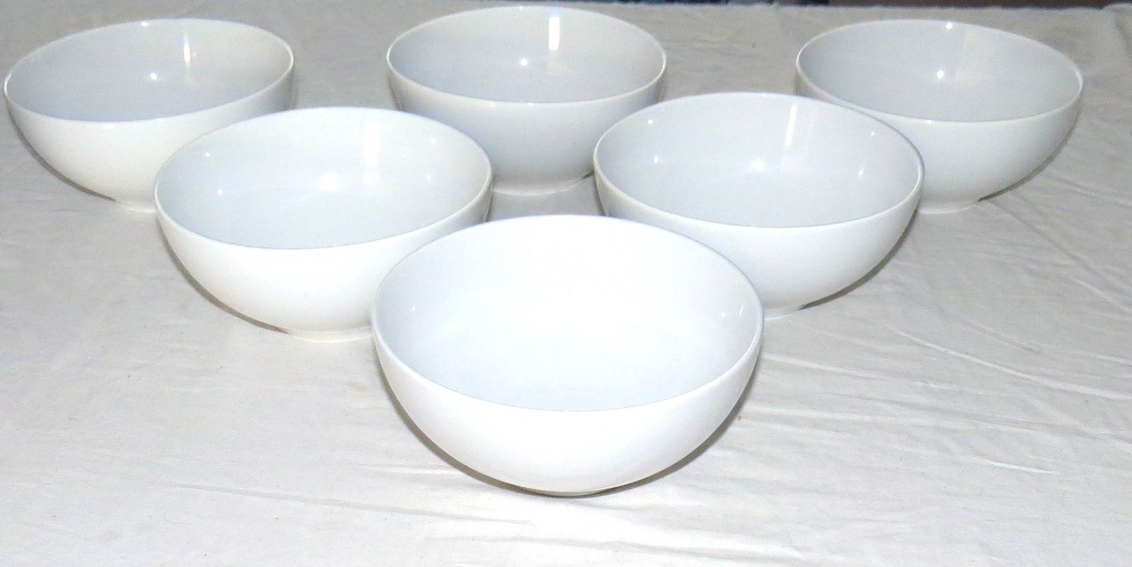 Crate & Barrel Aspen SIX 6.1/4 inch White Bowls