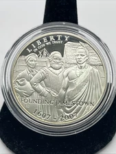 2007 P FOUNDING JAMESTOWN Commemorative Proof Silver Dollar Coin