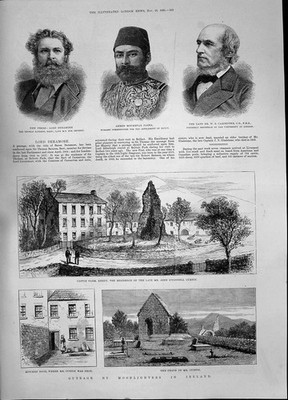 Alte Mondfeuerzeuge Irland Curtin Castle Farm Kerry O'Connell 1885 Dera viktorianisch