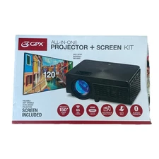 GPX PJ300VP All-In-One Projector + Screen Kit New sealed