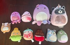 Squishville Squishmallows  Kelly Toys  Jazwares Lot of 10 Plush Toys