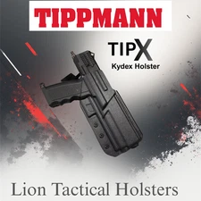 Tippmann TIPX Dual Layer Kydex Holster Black with  Red  Belt Clip