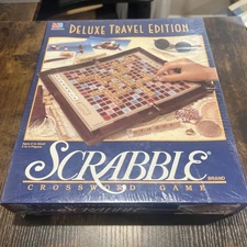 Scrabble Deluxe Travel Edition Game Milton Bradley Brand New Sealed