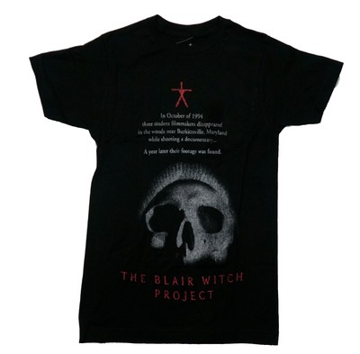 The Blair Witch Project New Adult T-Shirt - Text Under Symbol Skull Image