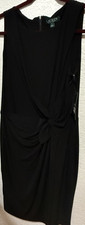 NEW Ralph Lauren women’s Black Knot Sleeveless Sheath Dress Size 12