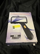 Square Lens Handheld Magnifying Glass with LED Light for Reading Exploration 2X