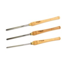 HSS, 3 Piece Bowl Gouge Set 1/4", 3/8" and 1/2" Flute , Standard Series Wood...