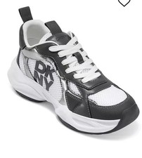 DKNY Women's Deyoung Chunky Sneakers In White, Dark gray Size 10 M