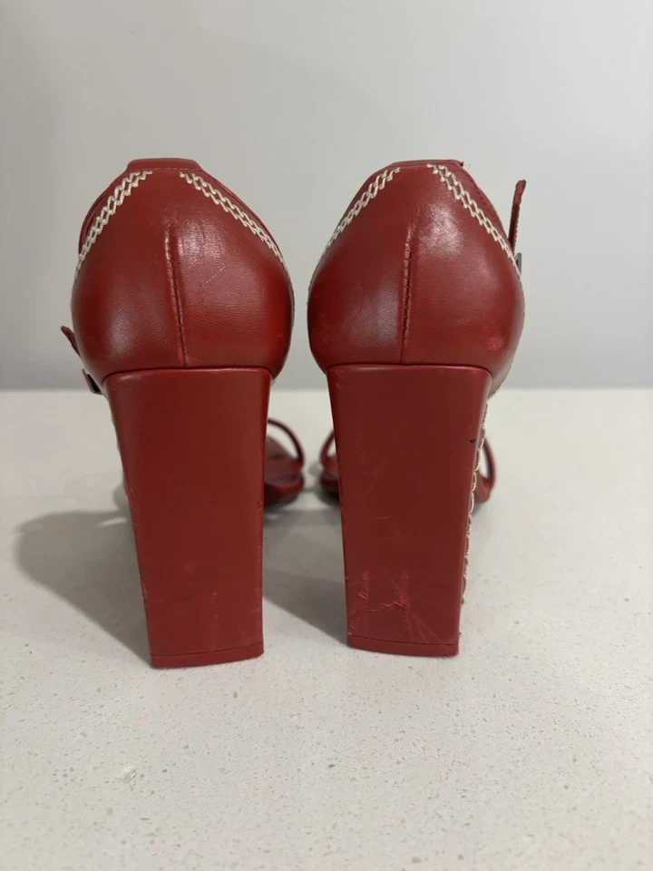 Christian Dior Detective Red Shoes Size 38EU Pre Owned - Image 2 of 4
