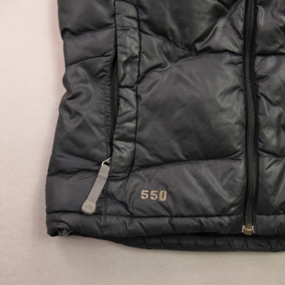 North Face Vest Girls Medium Sleeveless Pockets Full Zip Lightweight Puffer 550 - Image 2 of 4