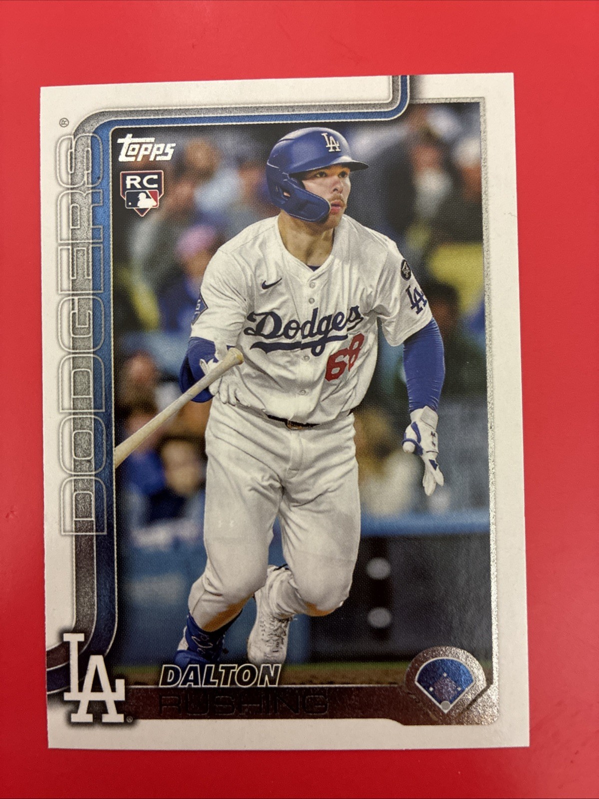 Dalton Rushing Rookie RC 2025 Topps Update Series Baseball Card #US38 LA Dodgers