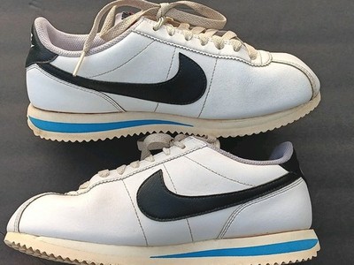 Wo's Nike Classic Cortez White Leather Casual Training Shoes Sz 7 M NICE COND!