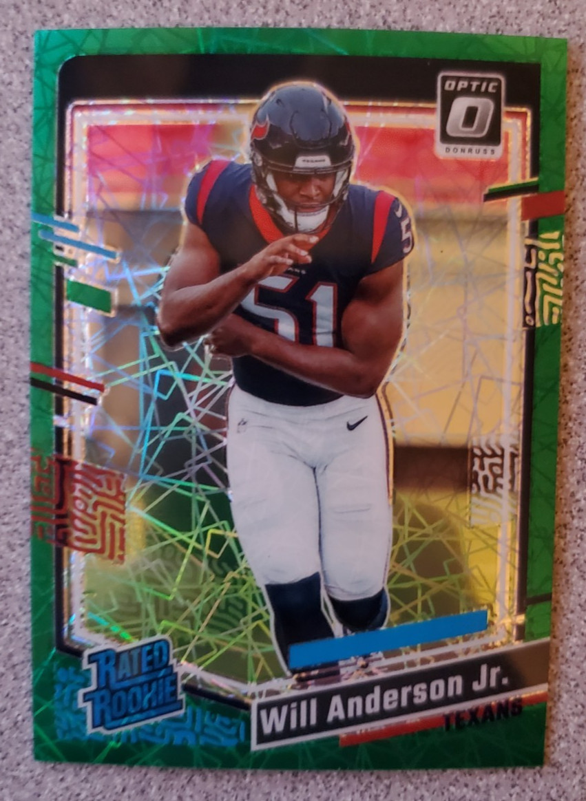 2023 DONRUSS OPTIC WILL ANDERSON JR GREEN VELOCITY PRIZM #246 RATED ROOKIE 