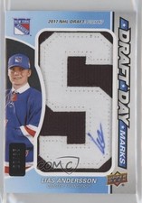 2018 SP Game Used Draft Day Marks Rookies 22/35 Lias Andersson #DDM-LA Auto 0c3